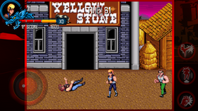 Skjermbilete frå mobilversjonen av Double Dragon Trilogy.