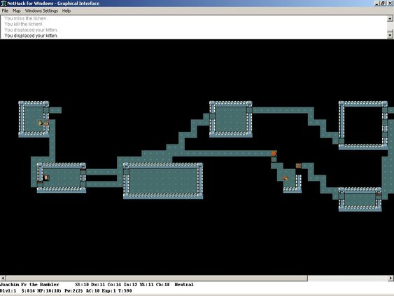 «Roguelike»-spillet Nethack.