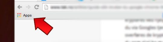 Trykk på den lille app-knappen for å finne Chrome Remote Desktop.