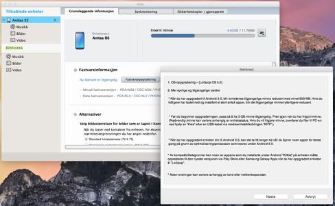 Samsung Galaxy S5 – Android 5.