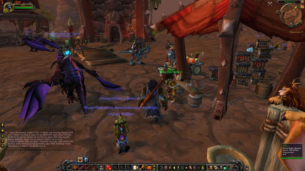 Orgrimmar, orkenes hovedstad, viste seg å være godt befolket.