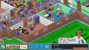 Det kan bli travelt i Theme Hospital.