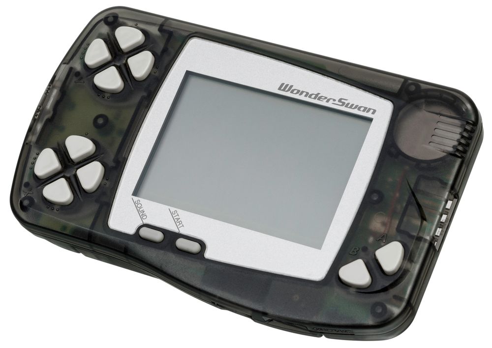 Den første WonderSwan-konsollen hadde et distinkt utseende.