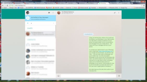 Her ser du den nye web-appen til WhatsApp.