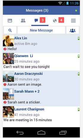 Slik ser Facebook Lite ut.