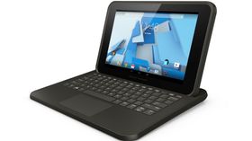 ANDROID: HP Pro Slate 10 EE, Android-brett som her vises med solid tastatur.