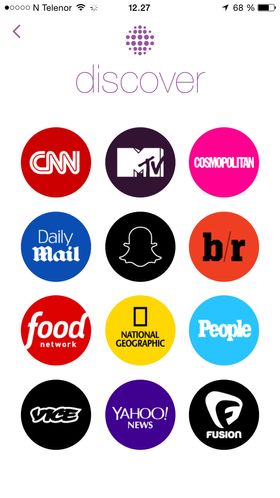 Her er Snapchat-kanalene som foreløpig er tilgjengelig for norske brukere.