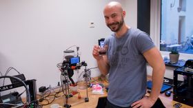 Debrew, den ombygde 3D-printeren som nå fungerer som kaffemaskin.