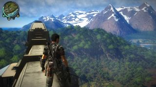 Just Cause 2 er et av spillene som fikk kjørt seg på Alienware Alpha. Boksen lar deg også ta egne skjermbilder.
