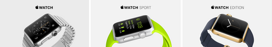 Apple Watch kommer i tre ulike grunnmodeller.