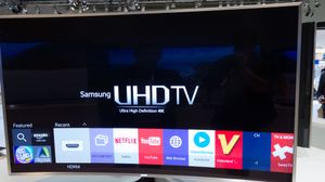 Slik ser en tidlig utgave av Tizen ut. Riktignok vist på en annen TV.