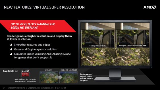 AMD Virtual Super Resolution ble lansert i desember, og er inkludert i nyeste driver.