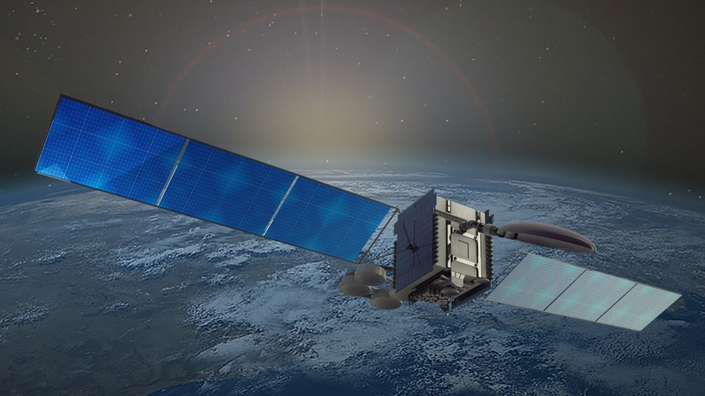 En typisk satellitt for telekommunikasjon. Dette er Telenors Thor 7-satellitt.