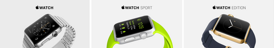 Apple Watch kommer i tre ulike modeller.
