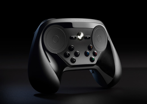 En eldre prototype av Steam-kontrolleren.
