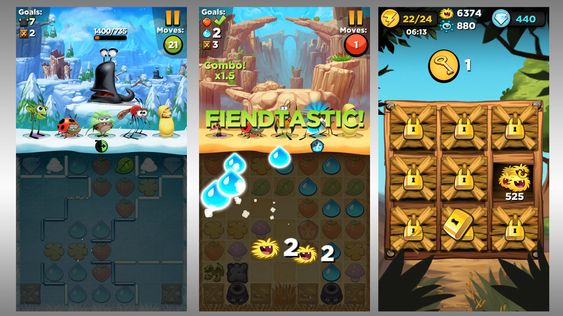 Jelly Splash + Angry Birds = Best Fiends.