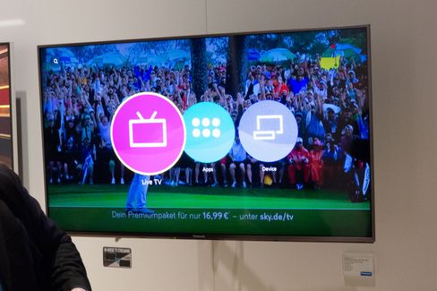 Slik ser Firefox OS ut når du nettopp har du starter TV-en for første gang.