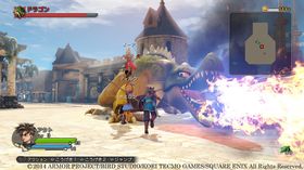 Skjermbilete frå den japanske versjonen av Dragon Quest Heroes.