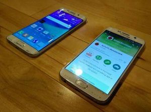 Dette er Samsung Galaxy S6 Edge og Galaxy S6.
