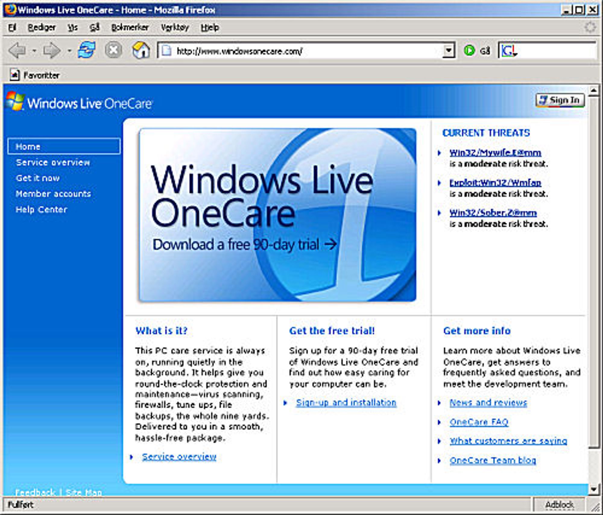 Windows Live OneCare