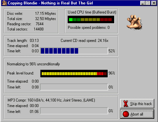 Mange som digitaliserte CD-er med Audiograbber «tok» nok i sin rette forstand for seg musikk.
