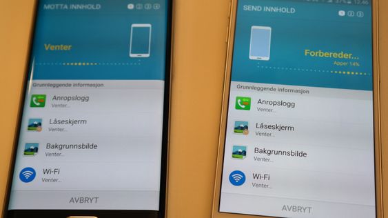Det er enkelt å flytte innholdet fra gammel til ny mobil ved hjelp av en app.