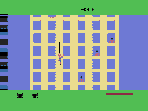 Enkelt men forståelig. Spider-man klarte seg greit på Atari 2600.