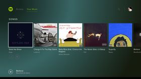 Slik skal det se ut når Spotify er i drift på PlayStation 4.