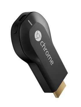 Slik ser en Chromecast ut. Bare plugg den rett i HDMI-inngangen på TV-en, så er du i gang.