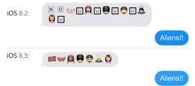 Hvis du ikke oppdaterer til iOS 8.3, vil nye ikoner se ut som romvesener.