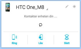 Du kan fjernslette telefonen, rett fra nettleseren.