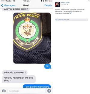 Bella morer seg over politiets stunt.