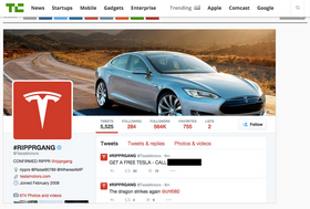Slik så det ut på selskapets Twitter-konto på søndag.