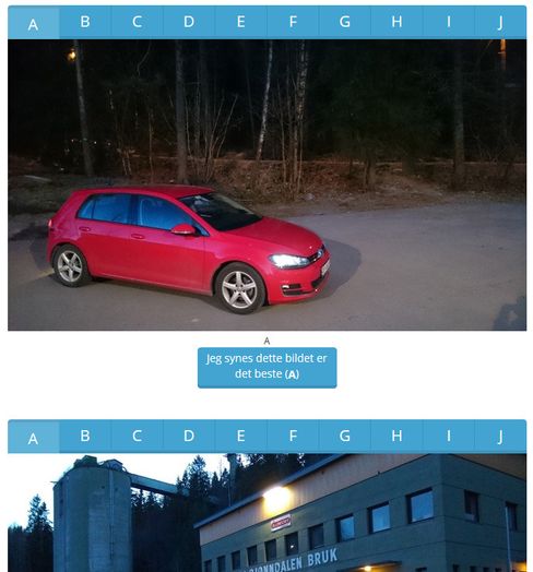 Slik ser valgomaten som lar deg stemme på beste kameramobil ut.