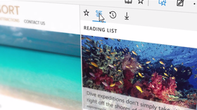 Skjermbilde fra Microsoft Edge-teaseren.