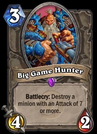 – Folk vil ofte bruke Big Game Hunter på Dr. Boom eller spille den som en 4/2 om de tror at man ikke har flere dyr med 7 eller med angrep igjen, sier Matpakke.