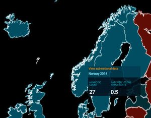 Trykker man på hver land får man opp mer informasjon.