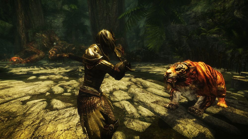 Øyvind vil se mer til Elsweyr, her fra en modifikasjon til Skyrim.