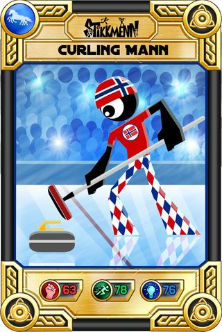 Det norske curlinglandslaget har fått sin egen strekmannfigur.
