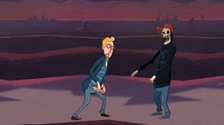 Sam og Death i helvete.