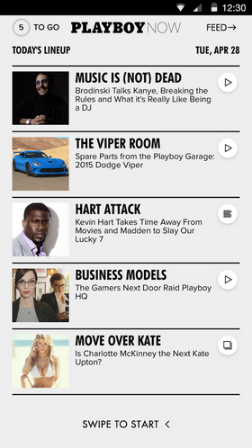 I Playboy Now får du en kjapp oversikt over dagens viktigste nyheter.