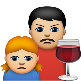 Det er vanskelig å misforstå hva denne emojien betyr. Alkoholmisbruk er også en del av utvalget.