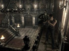 Skjermbilete frå Resident Evil Zero på Gamecube.
