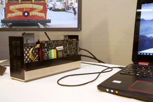 Ekstern grafikkortløsning som kobles til PC-en via Thunderbolt 3.