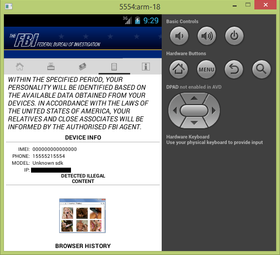 Slik ser den falske FBI-meldingen ut.