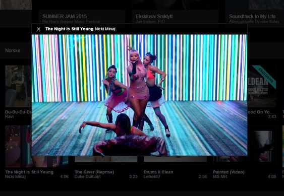 TIDAL byr på eksklusive musikkvideoer.