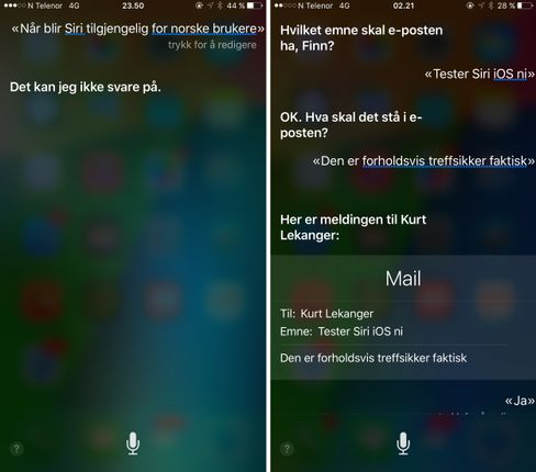 Akkurat som sitt opphav er Siri sparsom med informasjonen. Hvor treffsikker den er varierer voldsomt.