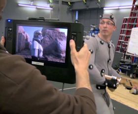 Litt mindre glamorøst bak scenene i VR-innspillingen...