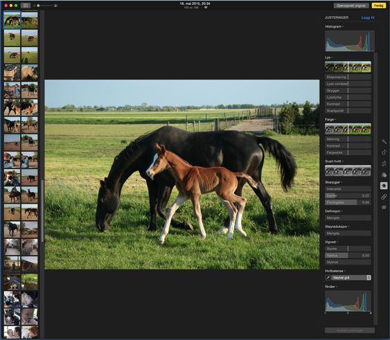 I Apple Bilder kan man utvide utvalget av bildejusteringsverktøy fra noen få til mange, noe som vil være populært blant litt kravstore digitalfotografer, vel å merke når man redigerer på Mac-en. iOS-versjonen har bare basisutvalget.