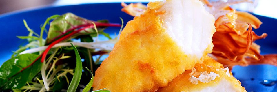 Fish and chips kan også være festmat